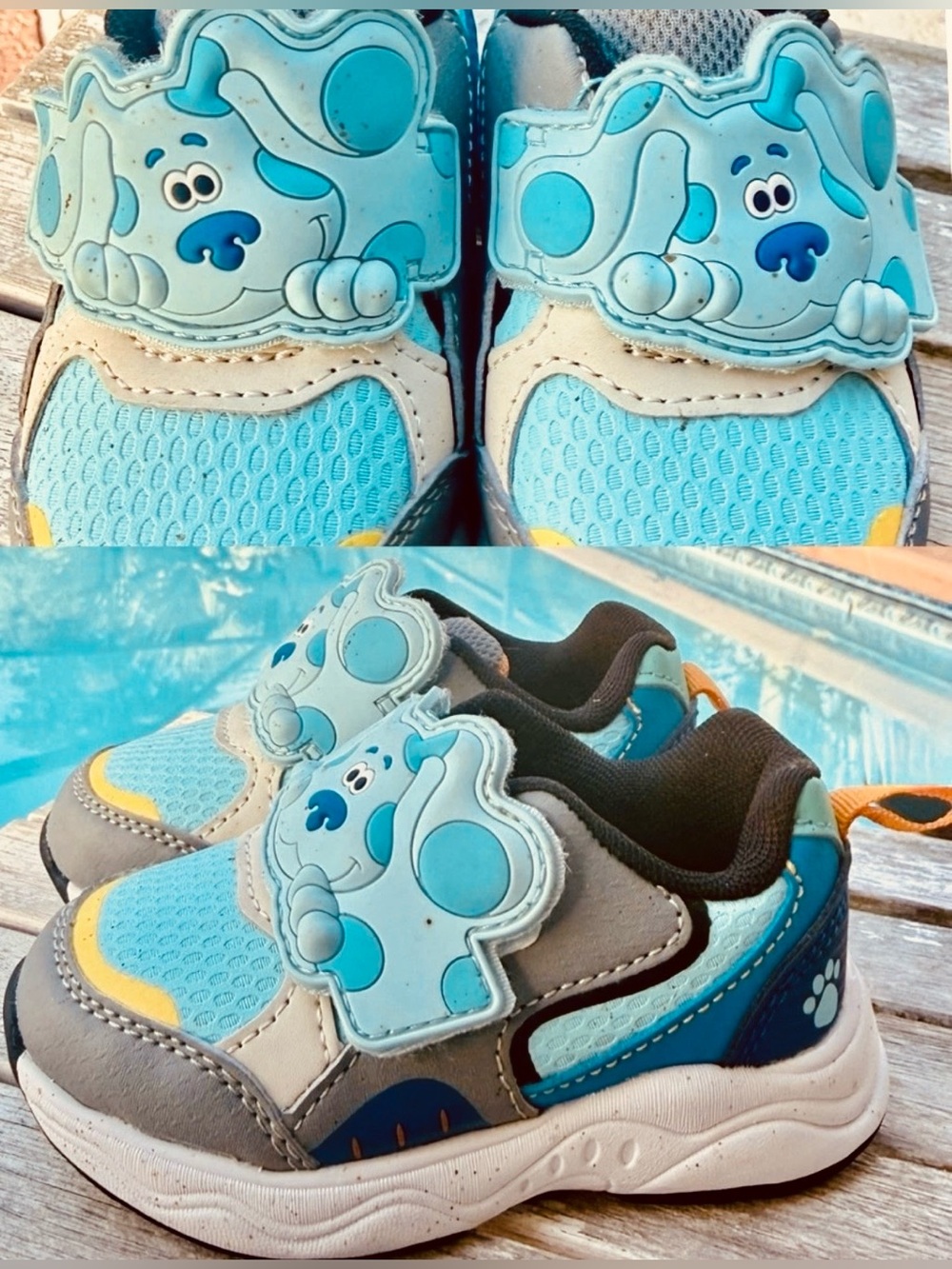 BLUES CLUES & YOU TODDLER HOOK AND LOOP SHOES SIZE 5